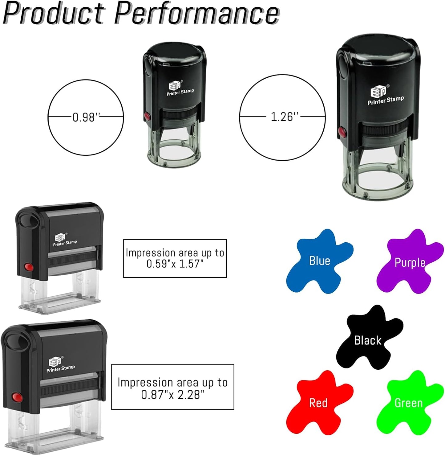 EAQ Custom Stamp Self Inking Return Address Stamp, Personalized Stamp with Text Logo | Business Logo Stamp | Address Stamp | Wedding Stamp