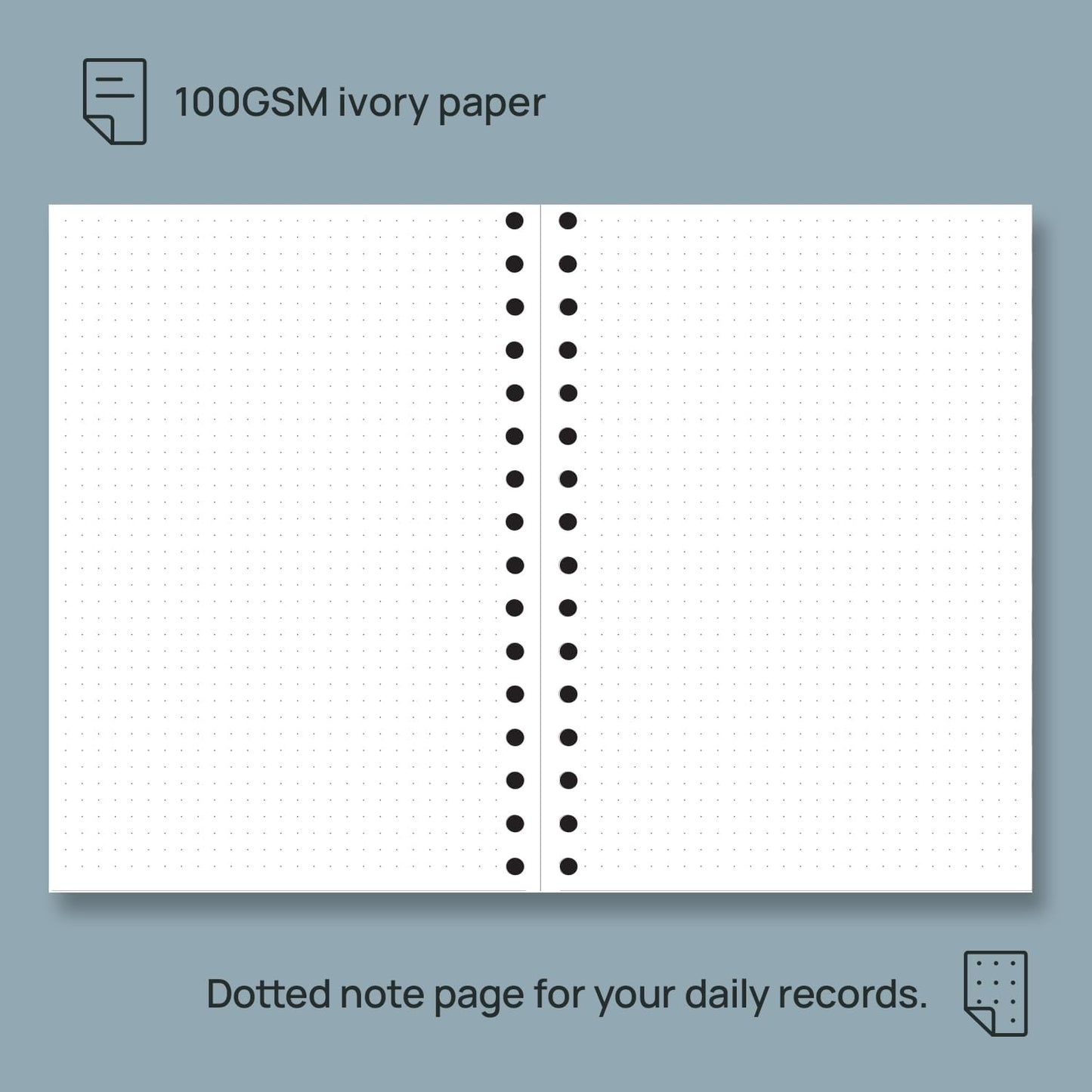 POPRUN Monthly Planner 2026-2027 Spiral Hardcover (6.25'' x 8.5''), 18 Months Calendar (Jan.2026-Jun.2027) - 2 Pages per Month with Dotted Note Pages, Sunday Start, Laminated Tab - Black