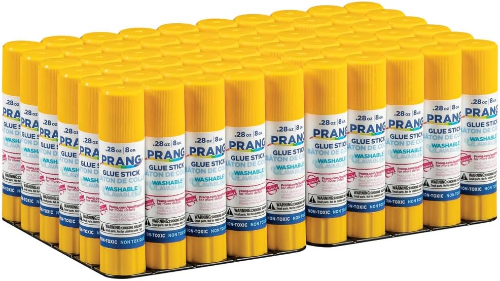 Prang Washable Glue Stick, Clear, 28 Oz., 60 Count