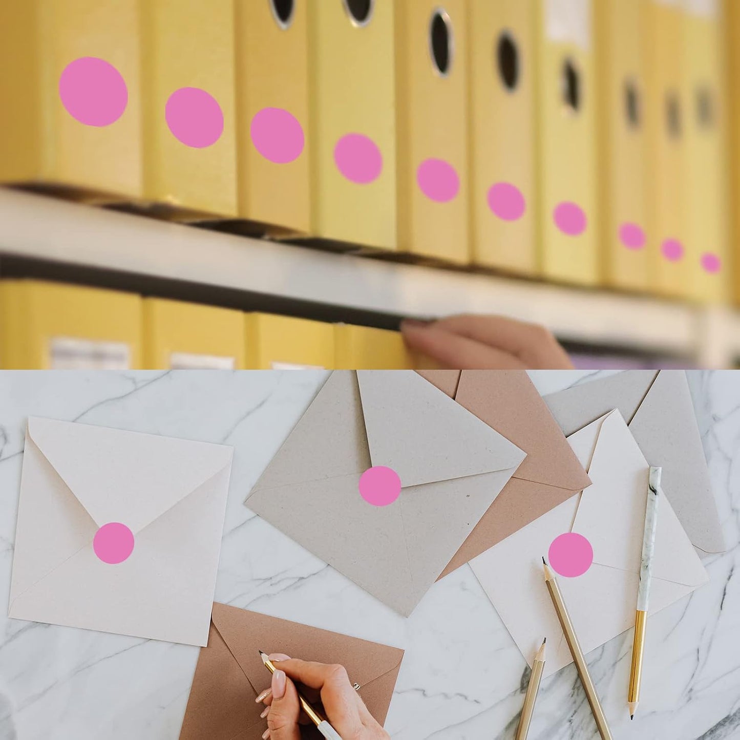 Color Code Circle Stickers 2000Pcs Dot Stickers, 1 Inch Round Write Coding Labels Can Writing for Family, Office, Student Classroom.