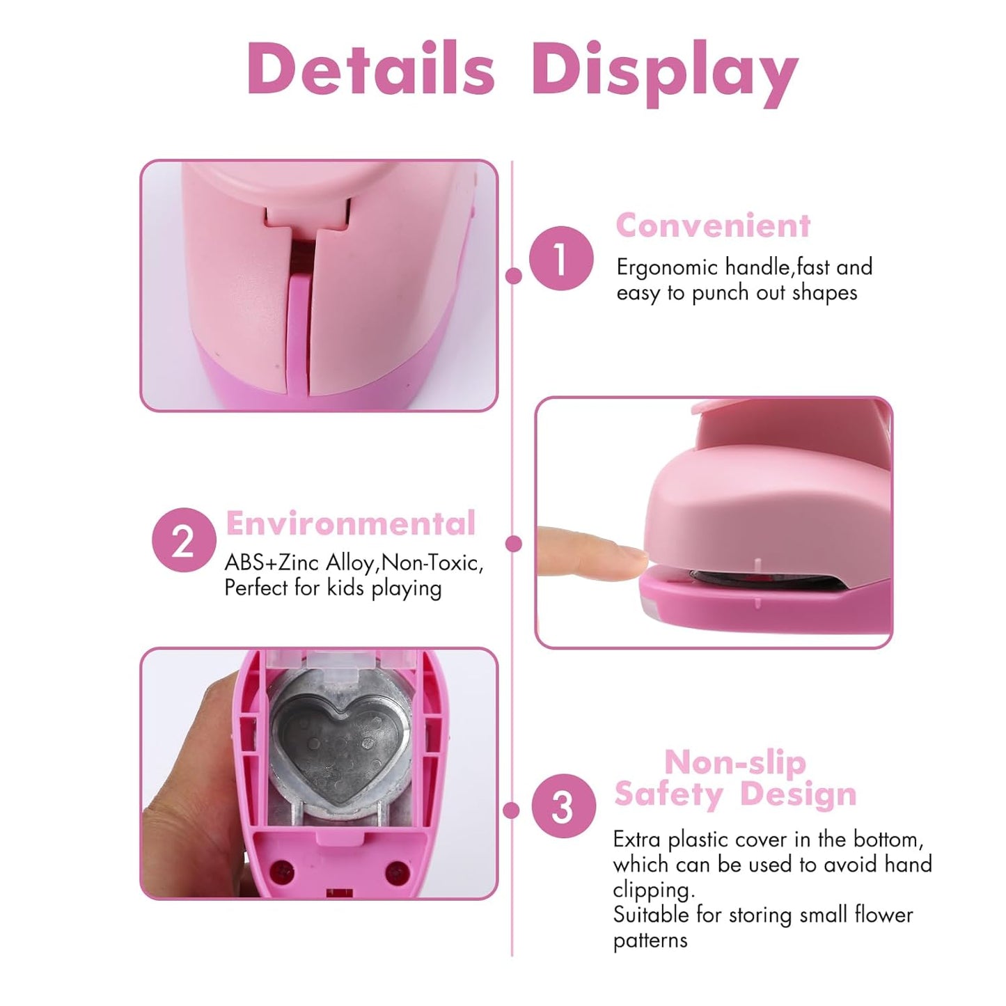 LOONENG 2 Inch Heart Paper Punch - High Precision Design for Romantic Heart Patterns - Ideal for Scrapbooking, Card Making, DIY Photo Albums, Gift Tags, Homemade Confetti