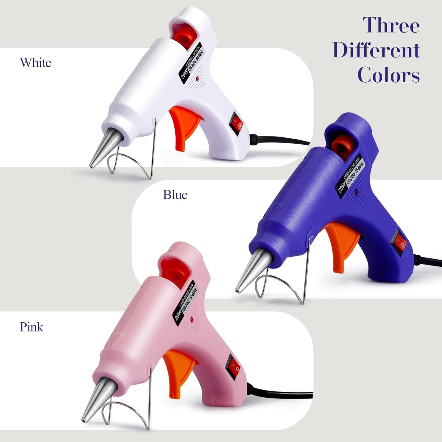 Mini Hot Glue Gun, Hot Melt Gun with 30 Glue Sticks for Arts Crafts, Mini Glue Gun Kit for Kids School Craft and Quick Home Repairs (Multicolored, 20W, 6 Pieces)