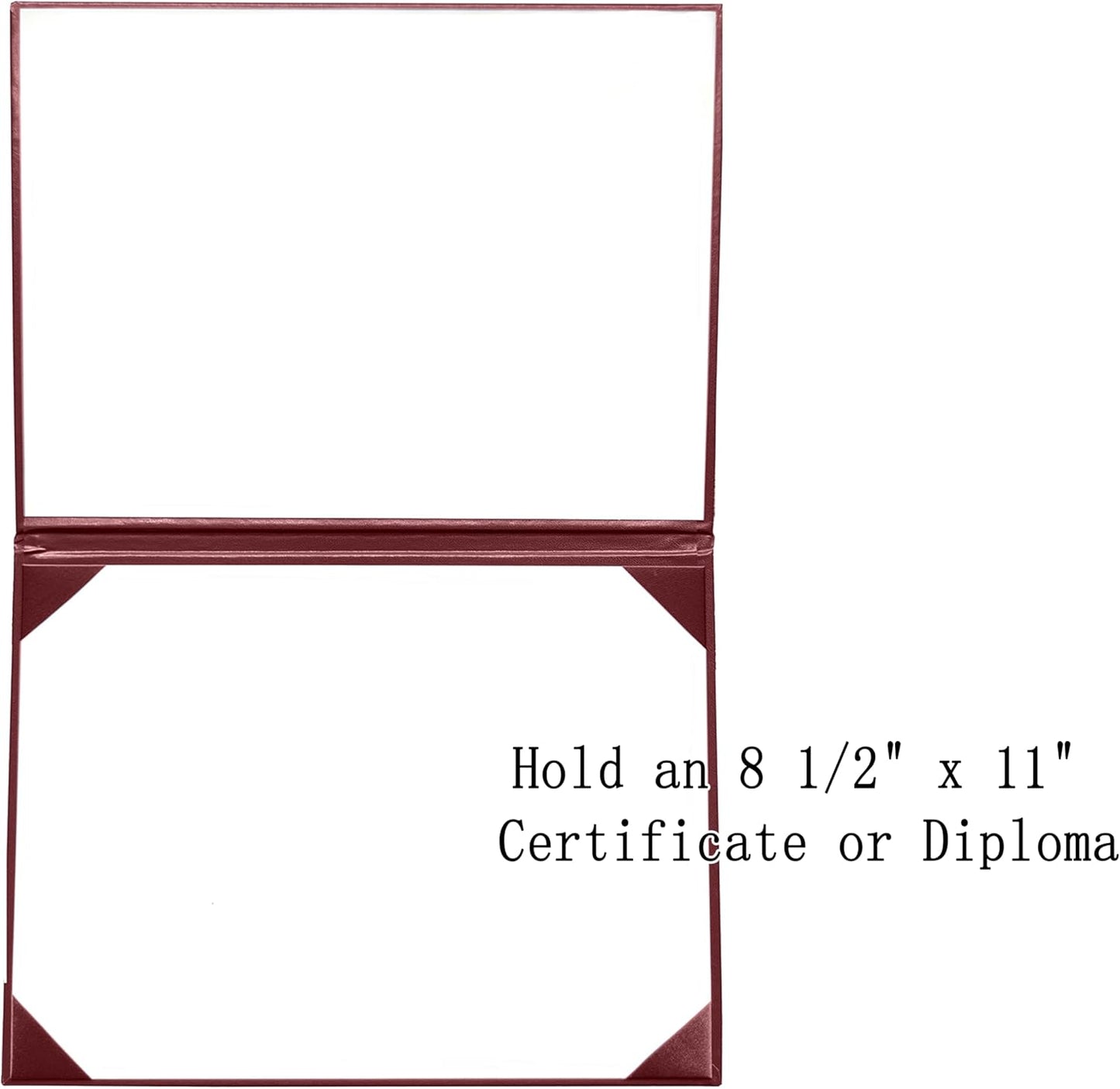 40 PCS Smooth Diploma Certificate Cover 8 1/2" x 11" Maroon