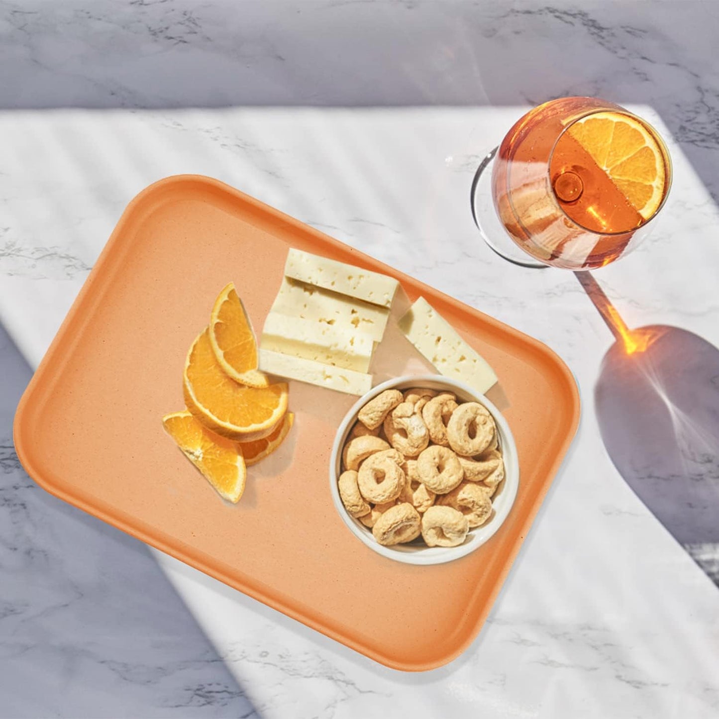 Plastic Art Trays,8 Pack Stackable Activity Tray Crafts Organizer Tray Serving Tray Jewelry Tray for DIY Projects, Painting, Beads, Organizing Supply,8 Color (12.2 x 8.9 Inches)