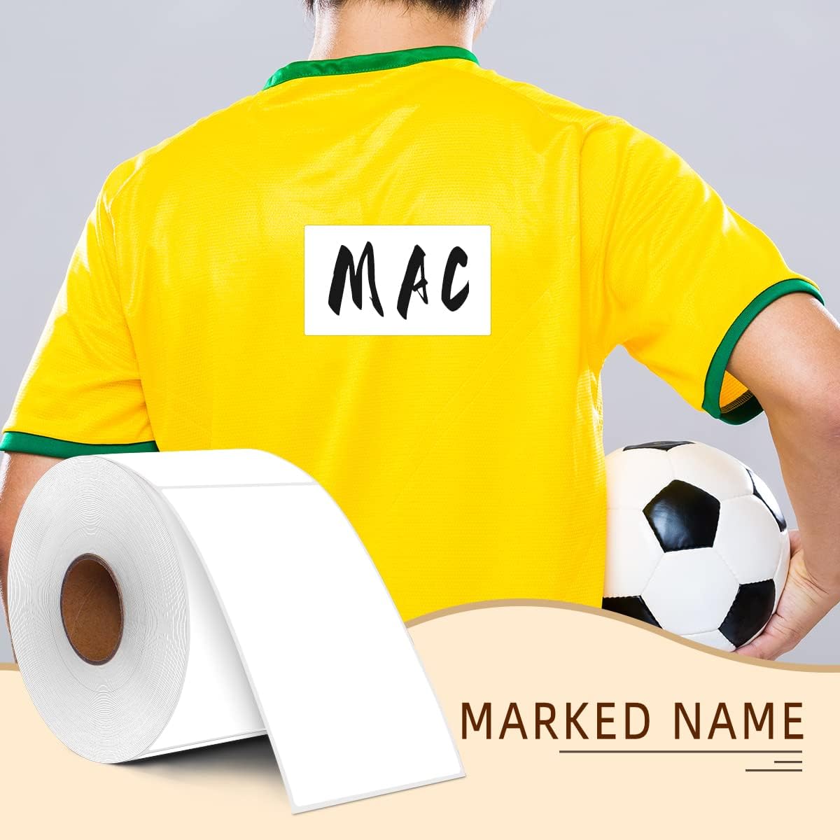 PARLAIM 3" x 5" Rectangle Adhesive Color Code Stickers,500 per Dispenser Box Roll Square Label Inventory Stickers (White)