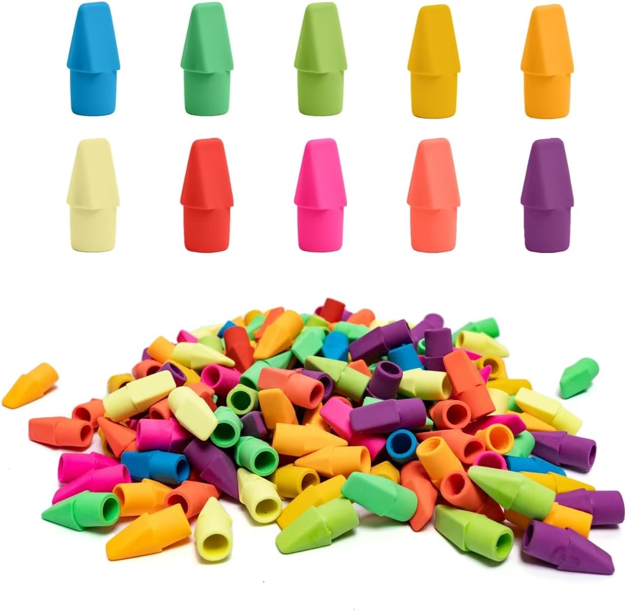 Cap Erasers for Pencils Pulk - Pencil Top Erasers Cap Erasers Toppers for Latex Free Assorted Colors School Supplies for Teachers Sudents Classroom Home and Office (1000)