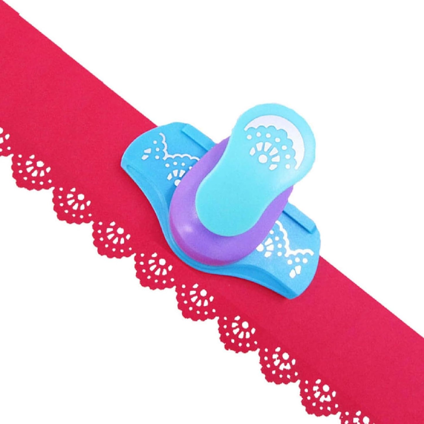 MIAO JIN Semicircular Wreath Craft Paper Edge Punch - Hand Scrapbooking Hemming & Fancy Border/Edge Hole Punch, DIY Art Projects, Cards, Decorations