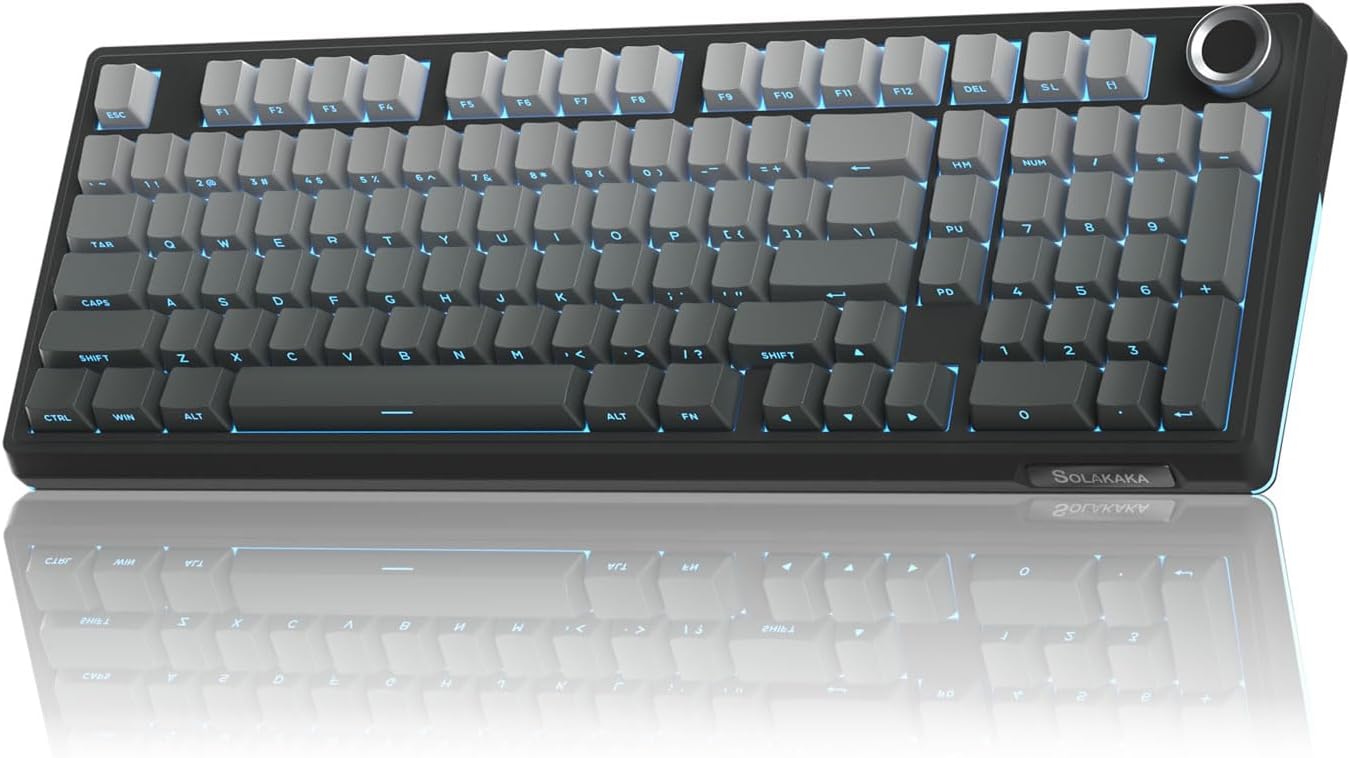 KI99 Pro 96% Wireless Mechanical Keyboard, RGB Gaming Keyboard, Hot-Swappable Pre-Lubed Switches, Gasket Structure Creamy Keyboards for Gamer/PC/Laptop (Black)