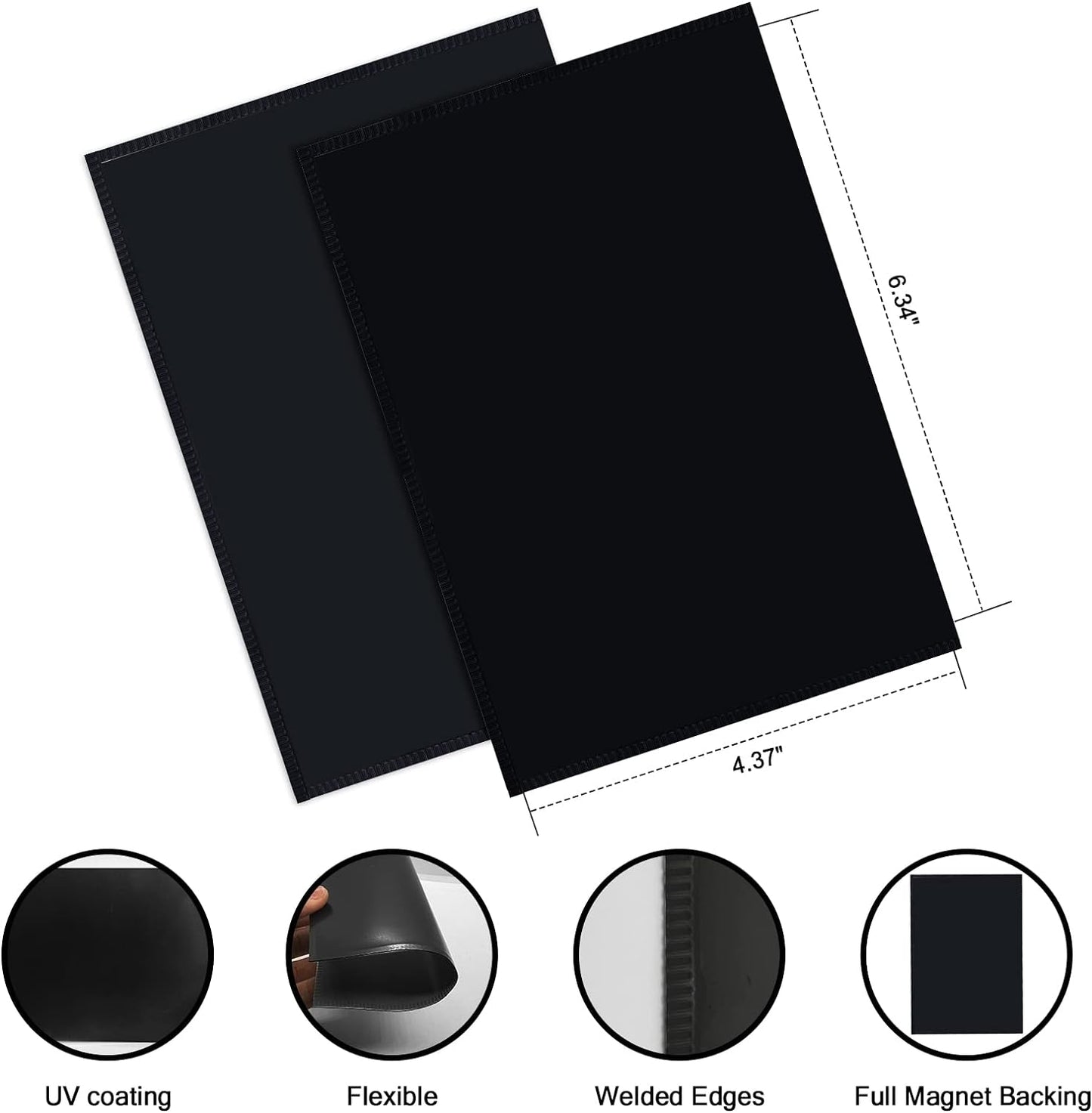 Black Magnetic Picture Frame 4X6 for Refrigerator-20 Pack,Black Photo Magnets Sleeves