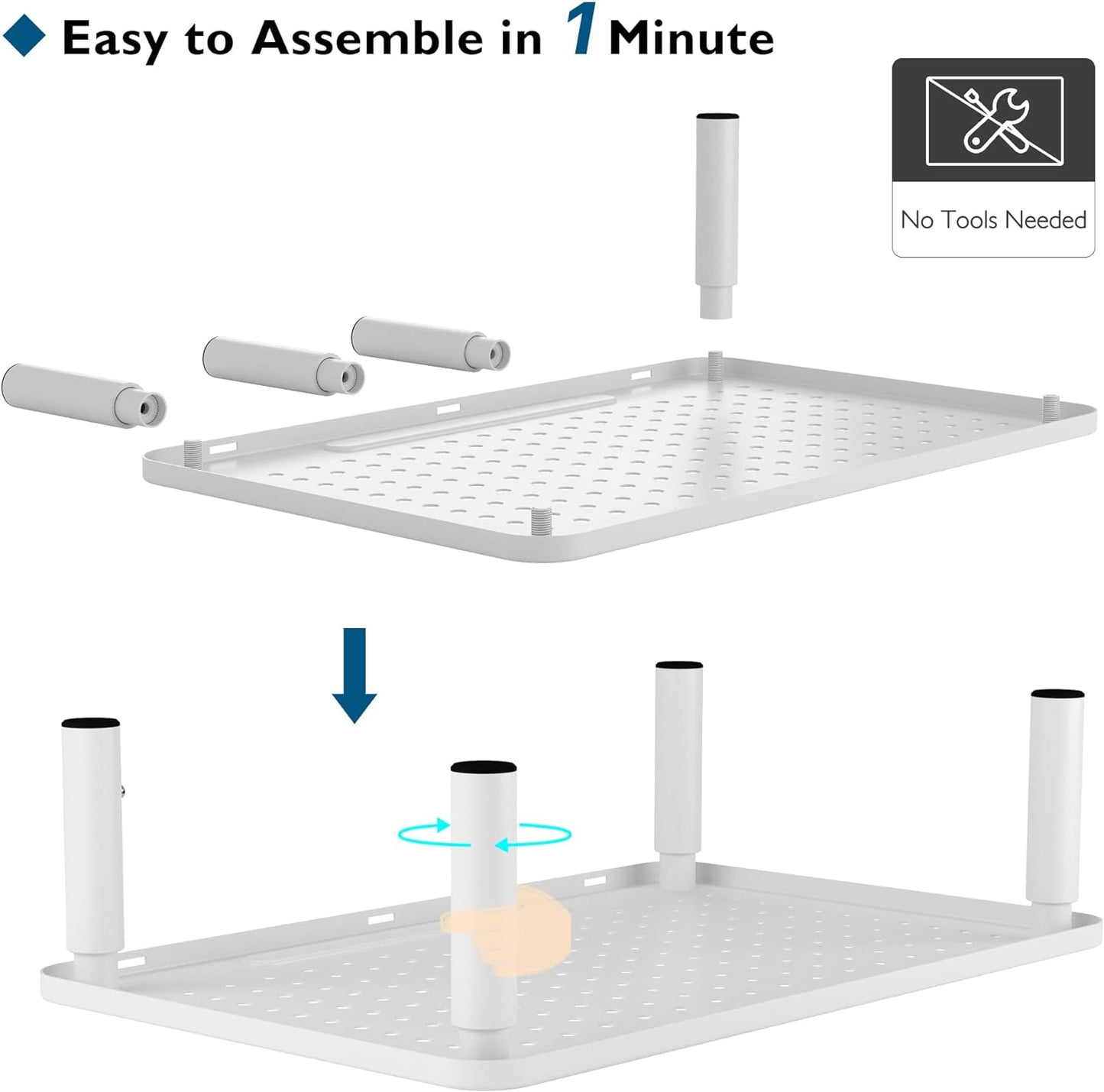 BONTEC 2 Pack 3 Height Adjustable Monitor Stand Riser with Pen Holder, Ergonomic Metal Laptop Stand with Cable Management, Desktop Stand for Computer, Printer, Monitor, Laptop, Black Steel, 14.5 in