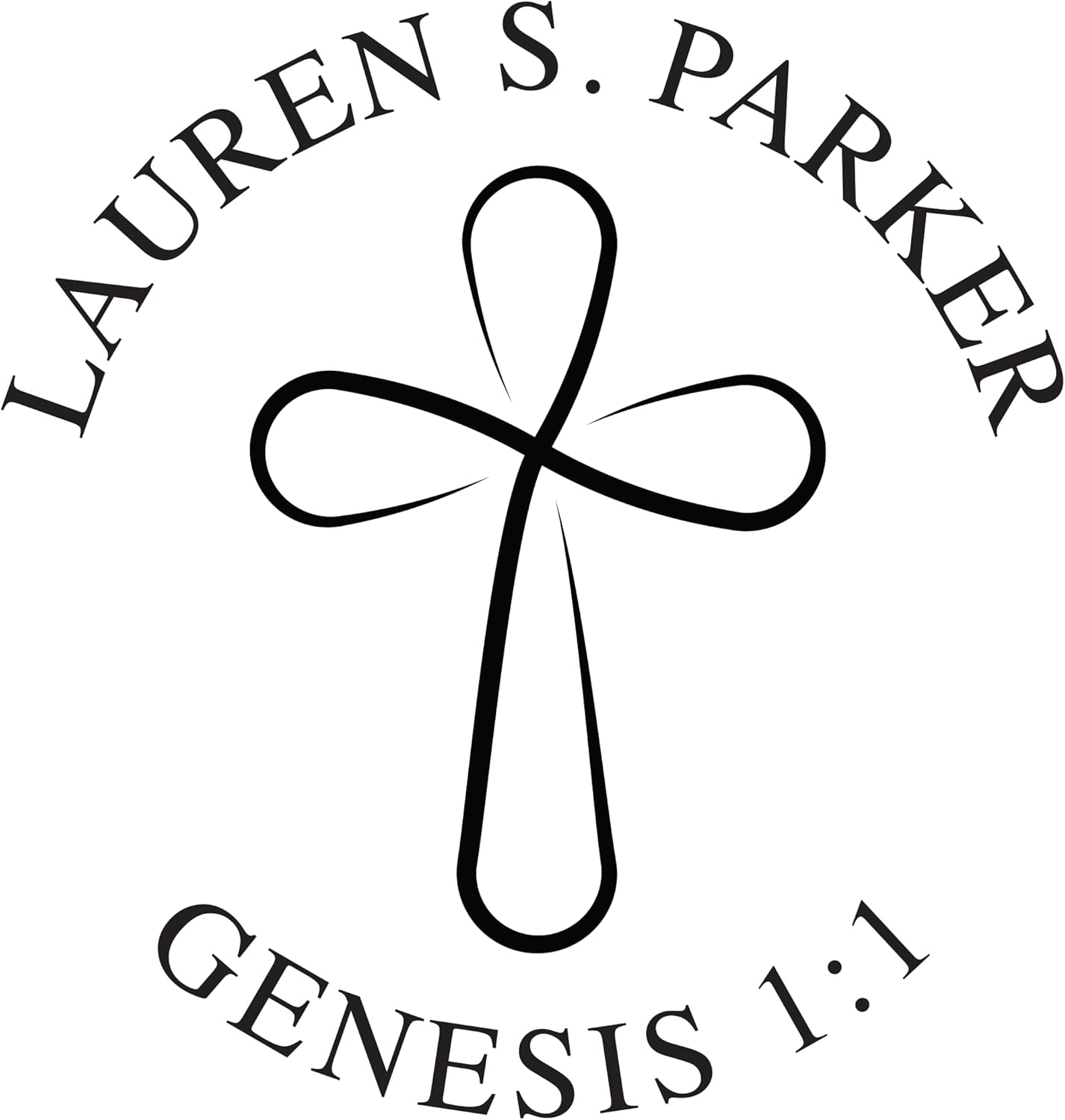 Personalized Bible Verse and Religious Cross Stamp or Book Embosser with Name in Classic Font. Wooden Stamp, Self Inking Stamp or Embosser (Cross Style #4)