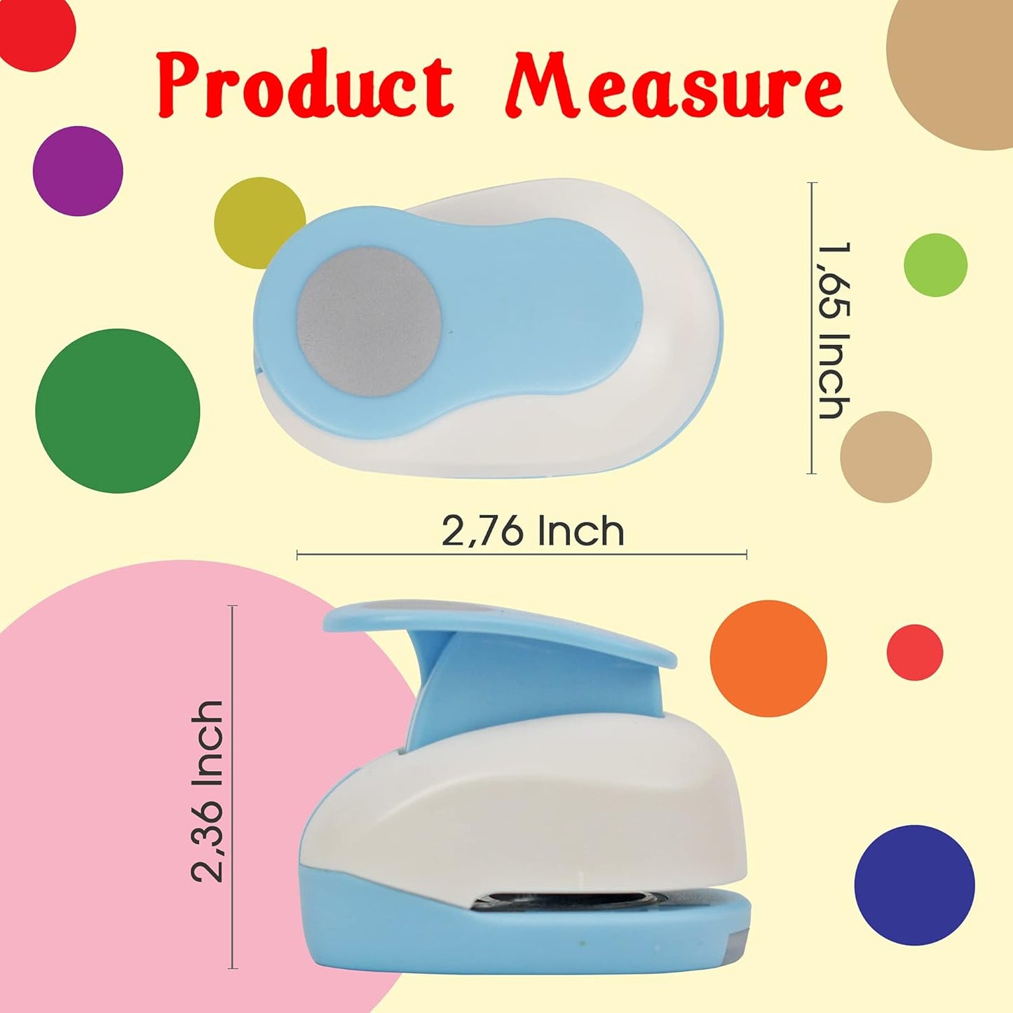 Circle Hole Punch for Craft Sizeout 1inch, Paper Punch Shapes, Craft Lever Punch Handmade Paper, Tool Circle Punch for Scrapbook, Festival Cards, DIY Arts