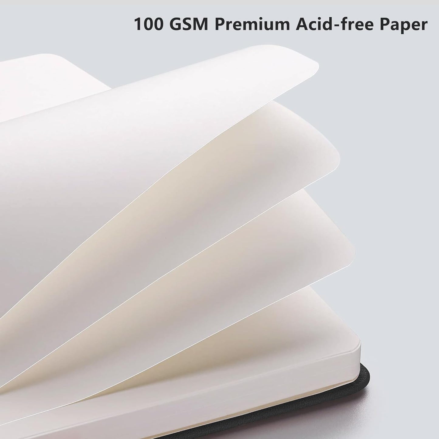 RETTACY Blank Journal Notebook, 2-Pack, 192 Pages per Pack, A5 Medium Size (5.7'' x 8.3''), Leather Hardcover, 100 GSM Thick Paper, for Sketching, Drawing, Painting (Black & Dark Green)