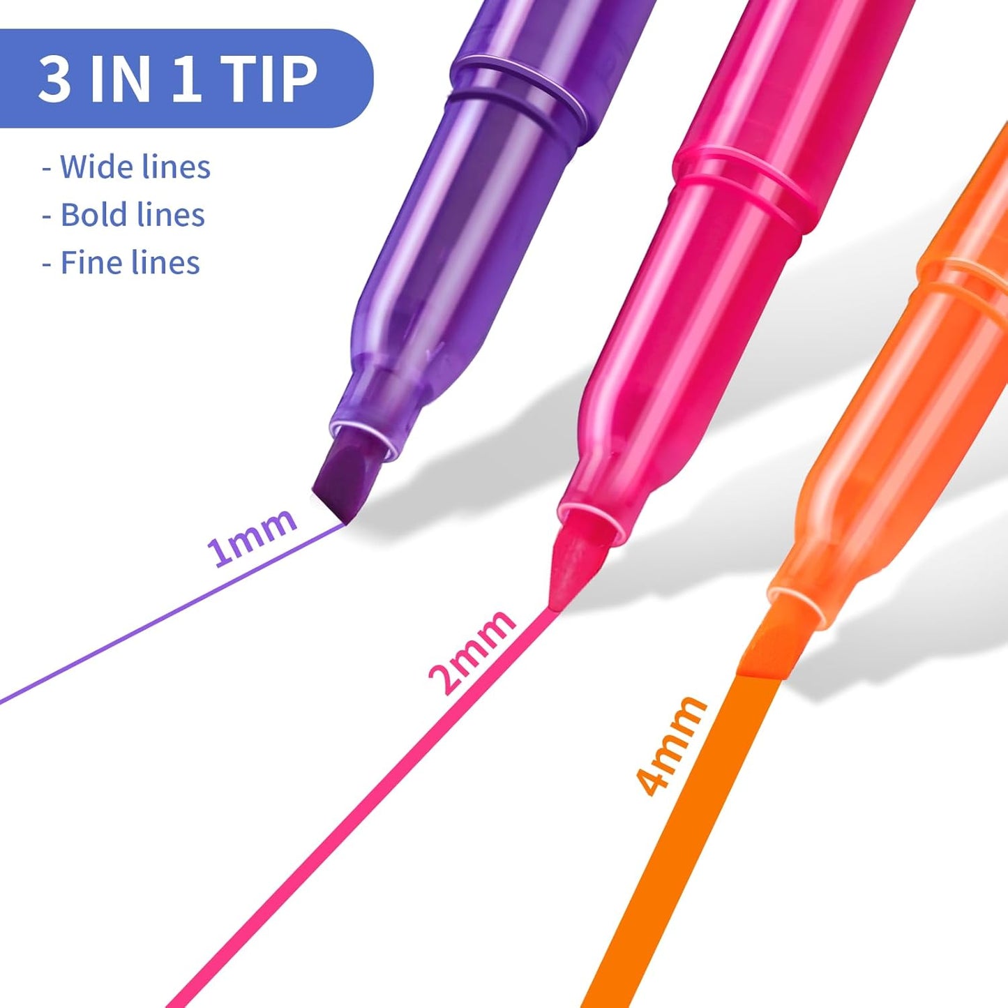 Highlighters Assorted Colors, 60 Pack Highlighters Bulk : No Bleed & Dry-Quickly, Highlighter Set : Chisel Tip & 6 Bright Colors, Highlighter Markers for school | college | office supplies