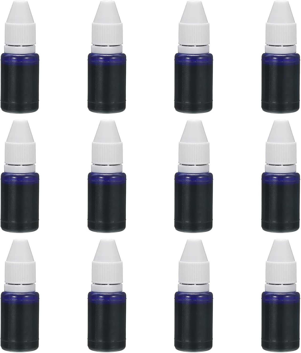 PATIKIL 0.33oz Refill Ink for Stamps and Ink Pads, 12Pcs 10ml Stamp Pad Ink Refill for Office Stamp Self Inking Stamp Date Stamp Scrapbooking, Dark Blue