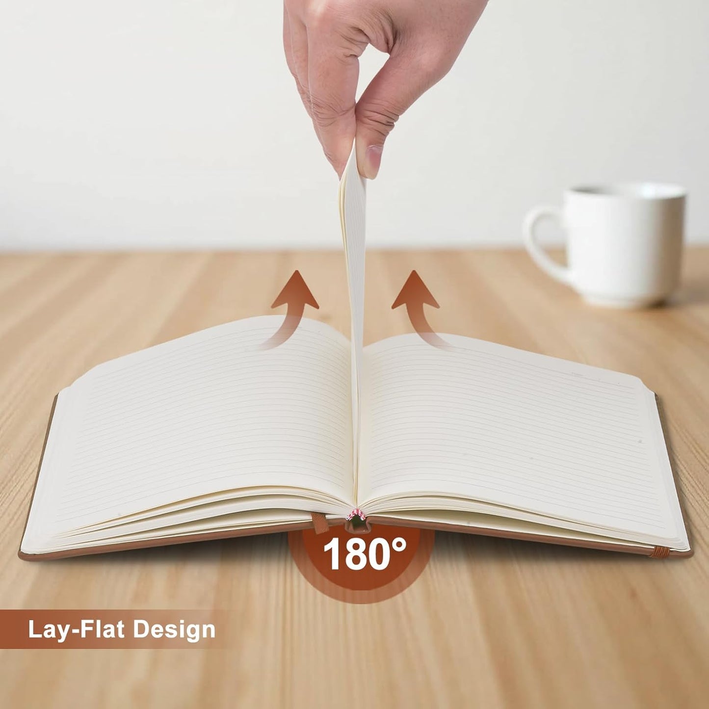 ViVin Lined Journal Notebooks for Work, 192 Pages, Medium 5.5 x 8.3 inch, College Ruled, A5 Hardcover Journaling Notebooks for Writing, 8 Pack Bulk