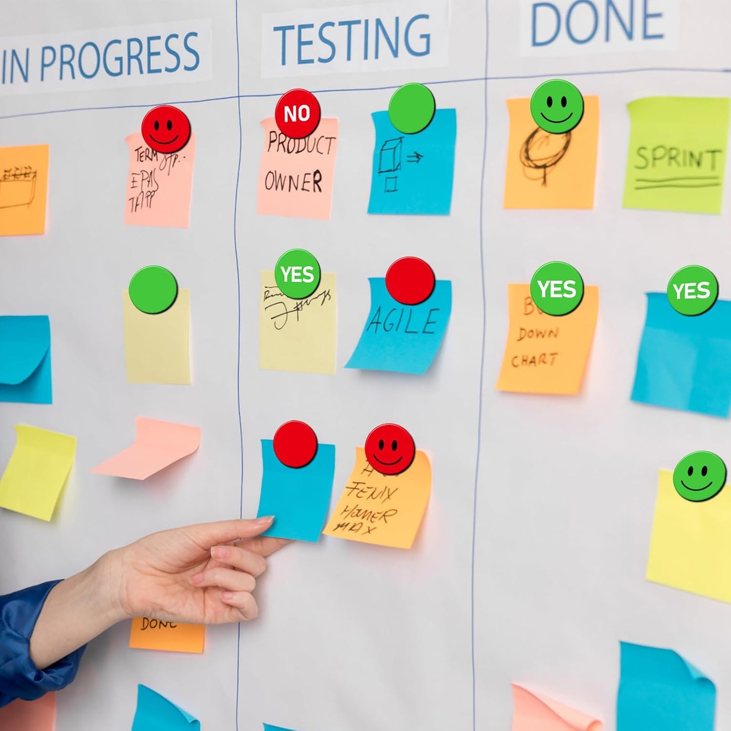 75 Pcs 1” Double-Sided Red Green Magnets, Flip Over Colored Magnetic Dots for Whiteboard, Refrigerator, Office (75, Red/Green-Colors)