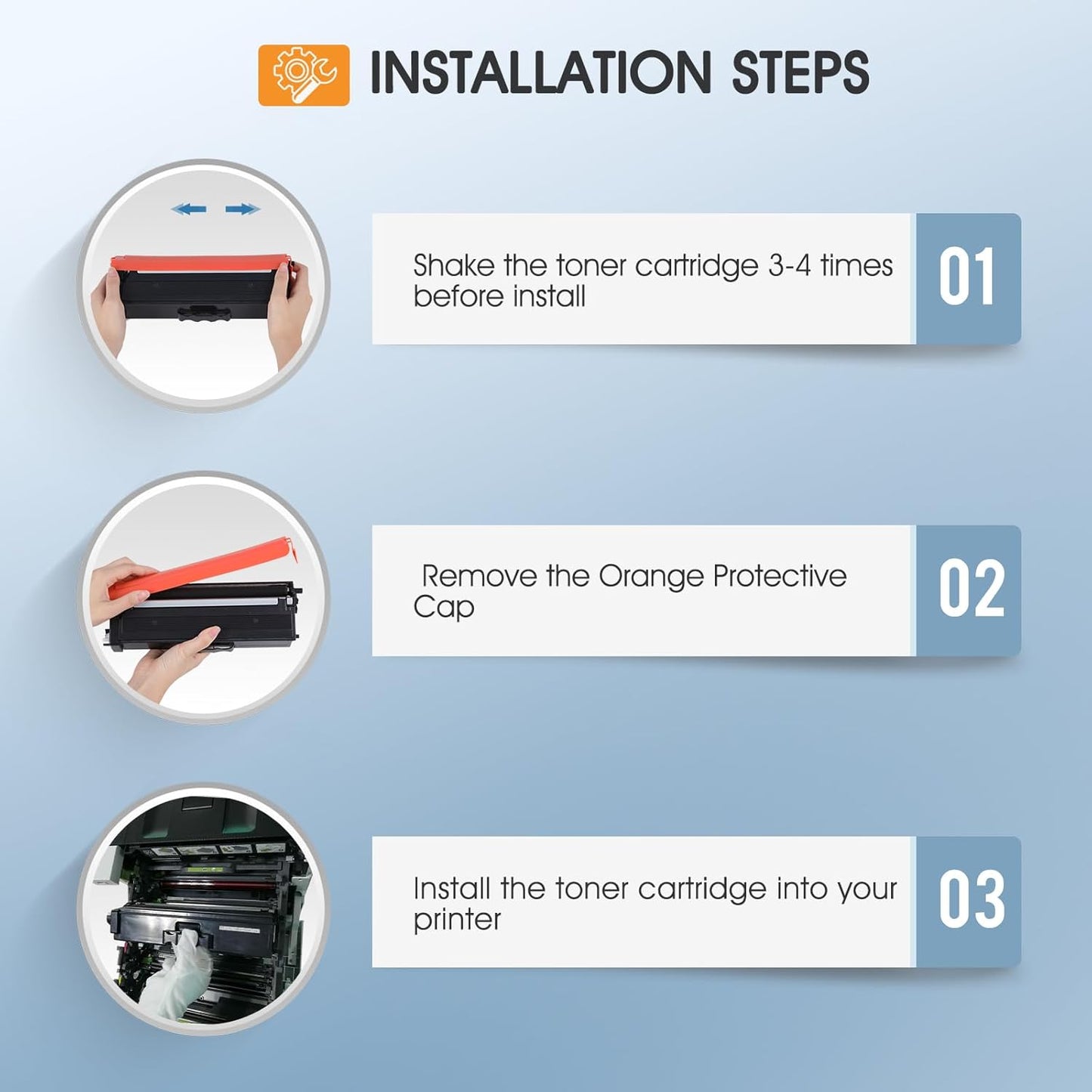 TN-431 TN431 Toner Cartridge Replacement for Brother TN431 TN 431 TN-431 TN431BK TN431C TN431M TN431Y for Brother MFCL8900CDW HLL8360CDW HLL8260CDW MFCL8610CDW HLL8360CDWT Printer Ink (BCYM, 4 Pack)
