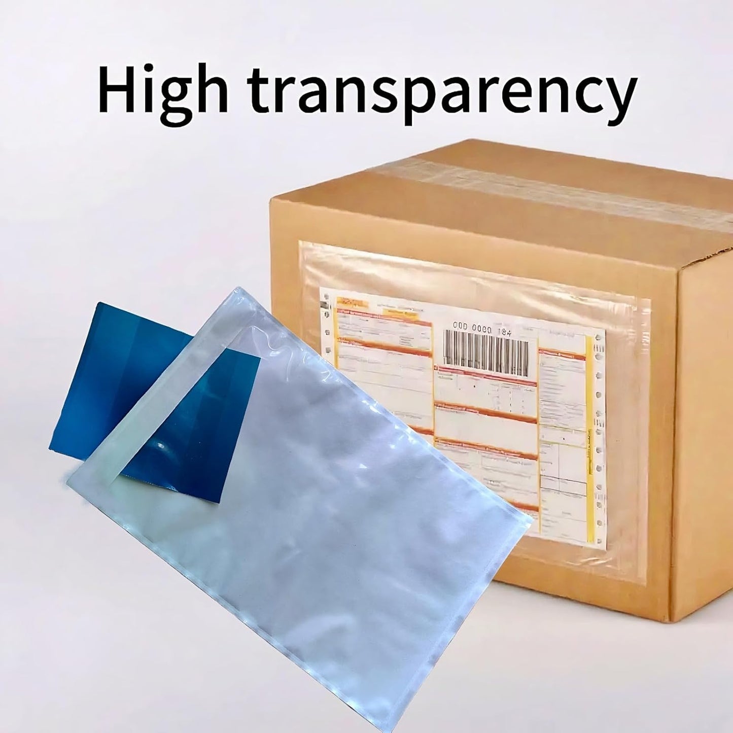 500Pcs Clear Packing List Envelopes, 9.5" x 12" Self-Adhesive Mailing Labels for Envelope, Waterproof Shipping Pouch Enclosed Bags Fit 8.5x11 inch Packing Slip Invoice Sleeves