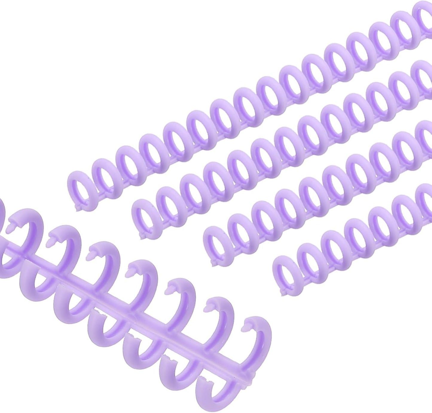 PATIKIL 8.5mm(0.3") Spiral Binder Ring,10 Pcs 30 Rings 25 Sheet Capacity Comb Binding Spines for Binding Paper Sheets Notebook Calendar Picture Album, Purple