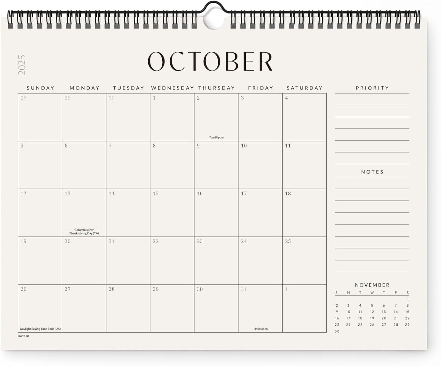 Jotsome Wall Calendar 2025-2026, Monthly Wall Calendar From Now to December 2026 14.2x11.2 inch for Home and Office, Easy Planning