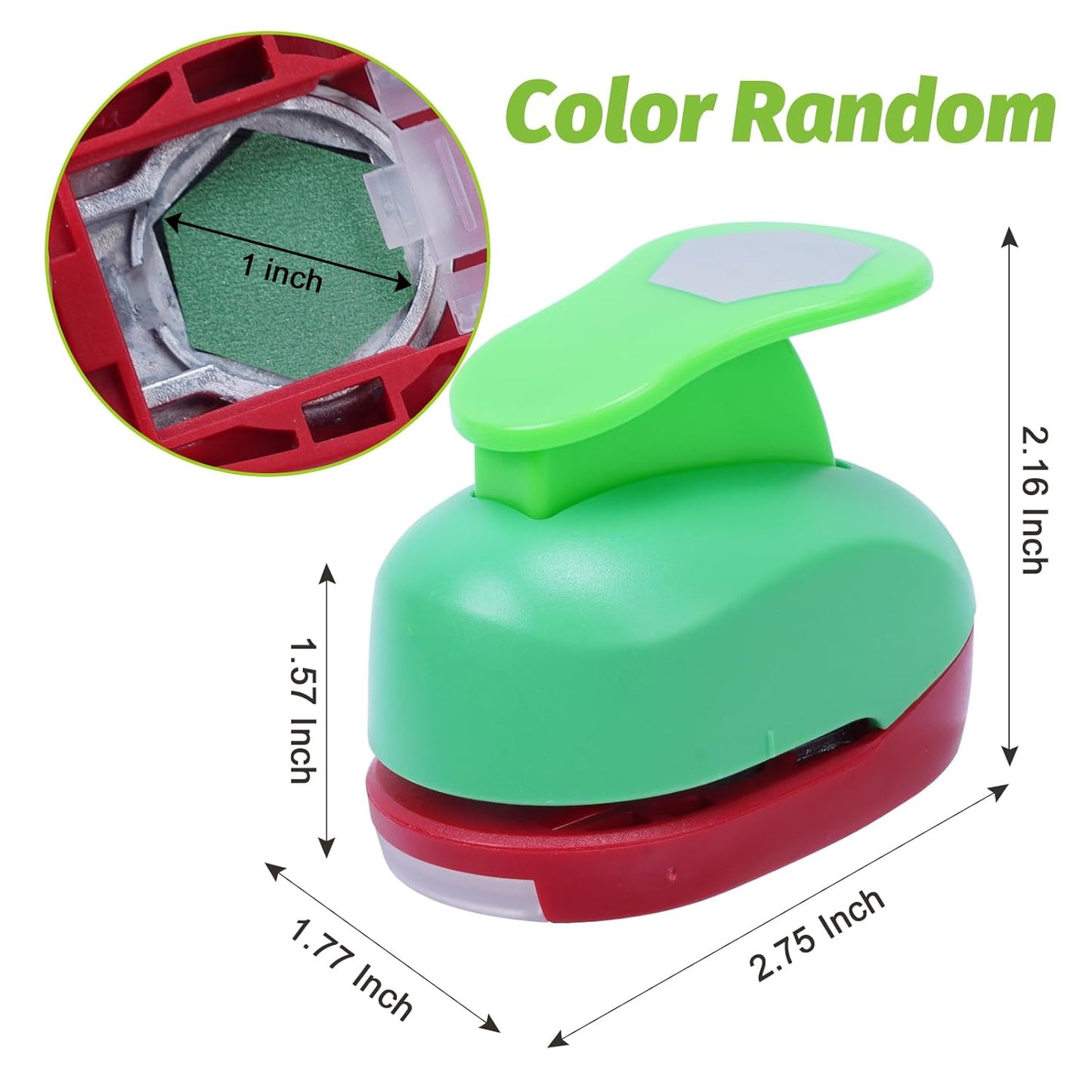 Hexagon Paper Punch, 1 Inch Hexagon Punches for Paper Crafts, Hole Punch for Making Scrapbook Layout, Memory Books, Wedding Cards, Journals, Gift Tags, Homemade Confetti