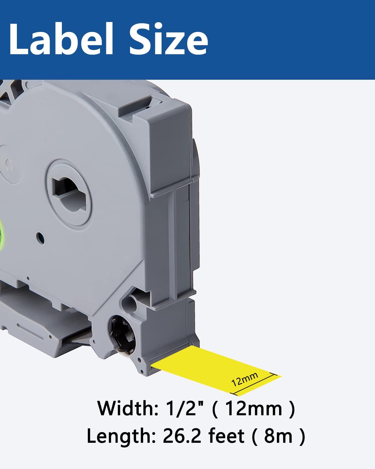 Tze Tz Tape 12mm 0.47 Laminated Yellow Compatible for Brother P Touch Label Maker Tape TZe-631 TZe631 Label Tape for PT D200 D210 D220 D400 Cube, Black on Yellow, 1/2 Inch x 26.2 Feet, 3-Pack