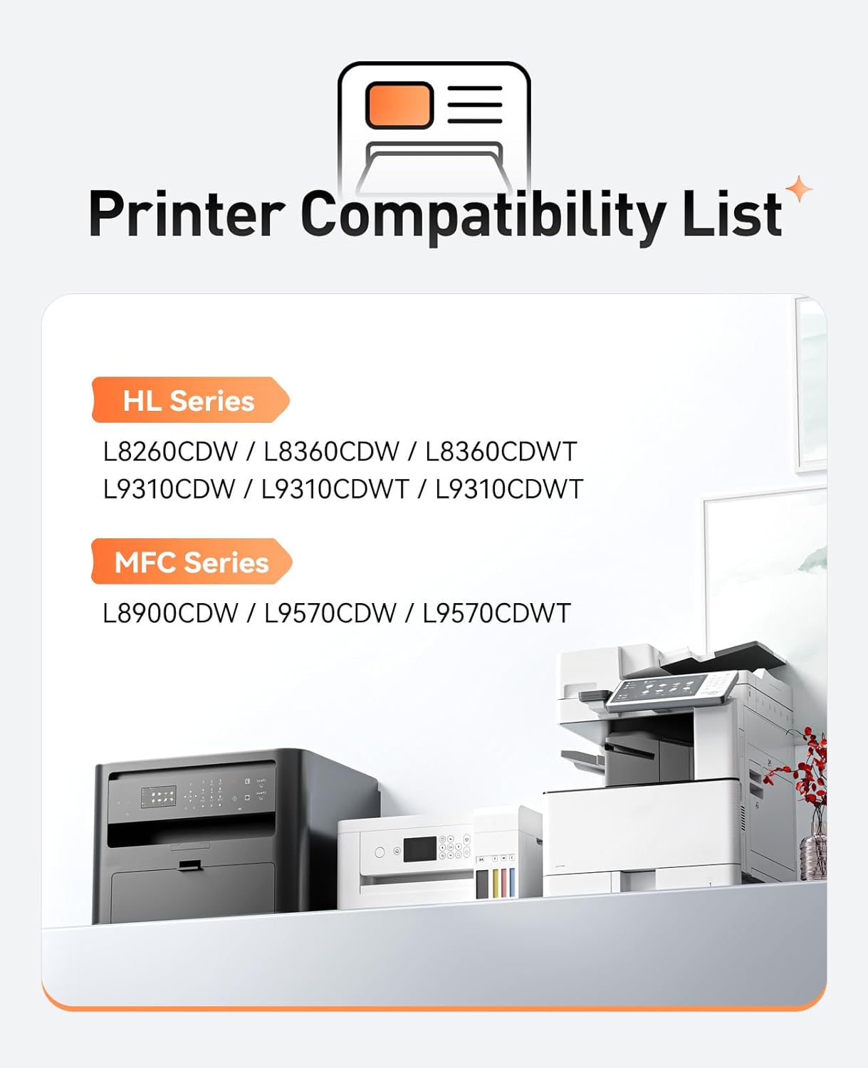 TN439 Toner Cartridge Set 4-Pack Replacement for Brother TN-439 Compatible for Brother MFC-L8900CDW MFC-L8690CDW HL-L8360CDW HL-L8260CDW MFC-L8610CDW MFC-L8905CDW MFC-L9570CDW HL-L8360CDWT Printer Ink