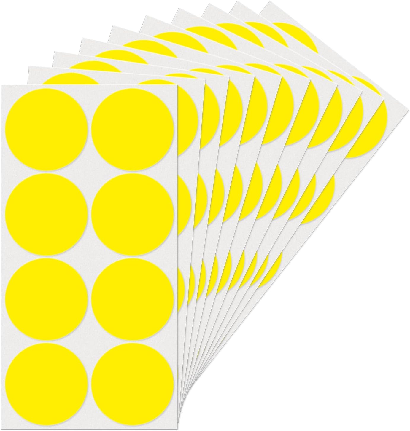 Yellow Dot Stickers 2 Inches Round Sticker, Circle Colored Labels Color Coding Labels for Office Classroom Toddlers Activity 80 Pieces