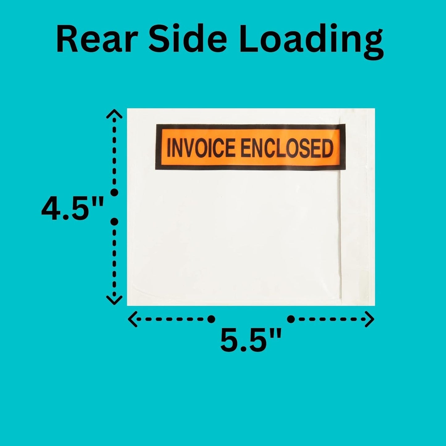 Invoice Enclosed Packing List Envelopes Panel Face Back Load 4.5" x 5.5" 1000 Pieces