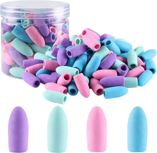 Pencil Erasers, Pencil Eraser Toppers, Cap Erasers, Pencil Top Erasers for Kids, Pencil Top Erasers Bulk (80Pcs/Box)