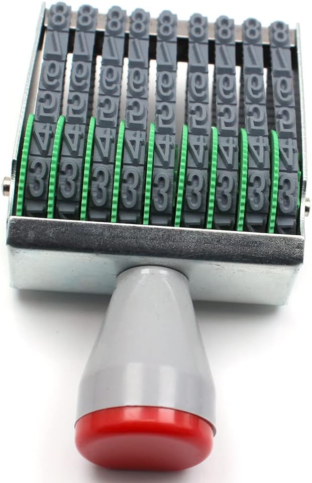 9 Digits Number Stamps Rolling Wheel Stamp Date Stamp Custom Rubber Stamp, Multi- Functional Creative Symbol Office Business Stamps Personalized Custom Office Stamps