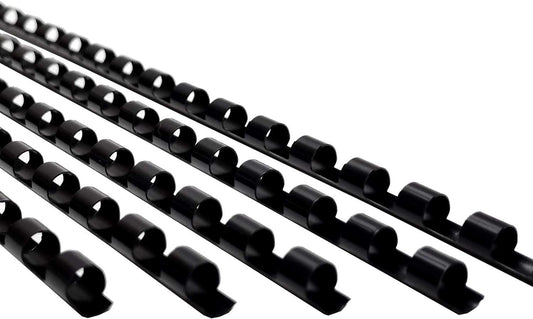 Rayson CR8BK Plastic Comb Binding Spines, 40-Sheets Capacity, 5/16" Black 19-Ring Comb Binding, Max. Binding Letter Size Paper (8.5"×11"), Box of 100
