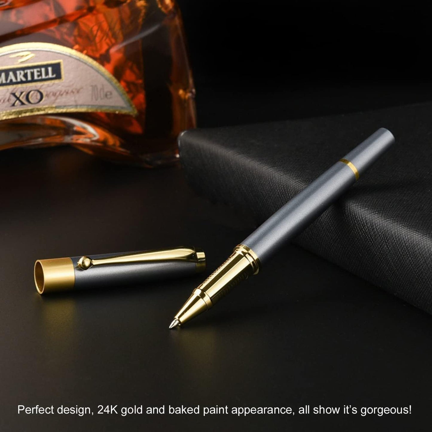 YIVONKA Ballpoint Pen Black Refill,Luxury Ballpoint Line width 0.5mm,Best Ball Pen Gift Set for Men & Women Professional Executive,Office,Nice BallPens Classy Gift Box (2 Blue)