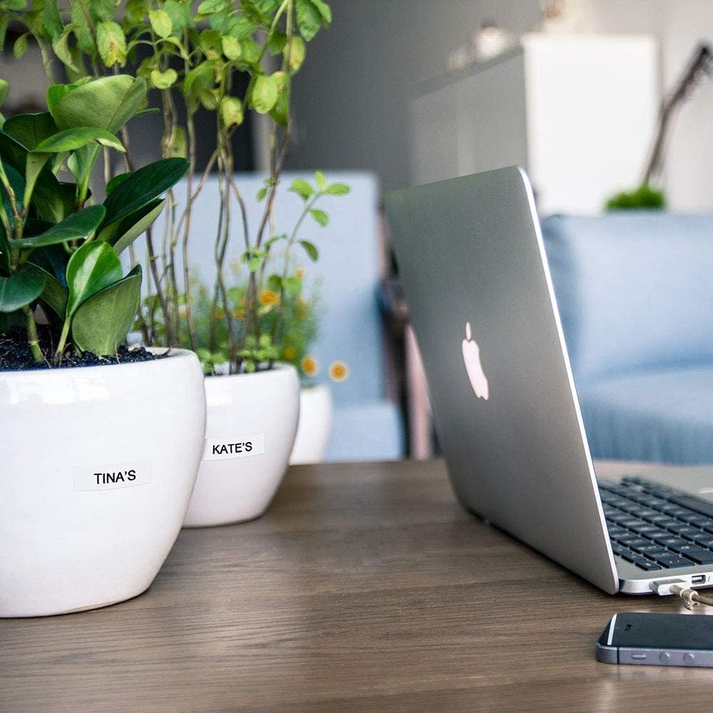 5 x Label Maker Tape Replacement for Brother P Touch M Tape M-K231 M-K231s MK231 MK-231 M231 12mm 0.47 White, Compatible with Brother P Touch PT-M95,PT-90,PT-70,PT-65,PT-85 Label Maker Refills,26.2 Ft