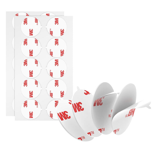 3M Round Double Sided Adhesive 1" Diameter 20 PCS, Heavy Duty VHB Mounting Foam Tape, Strong Adhesive Dots Waterproof White 4930 for Car Home Office Decor, 0.025in Thick