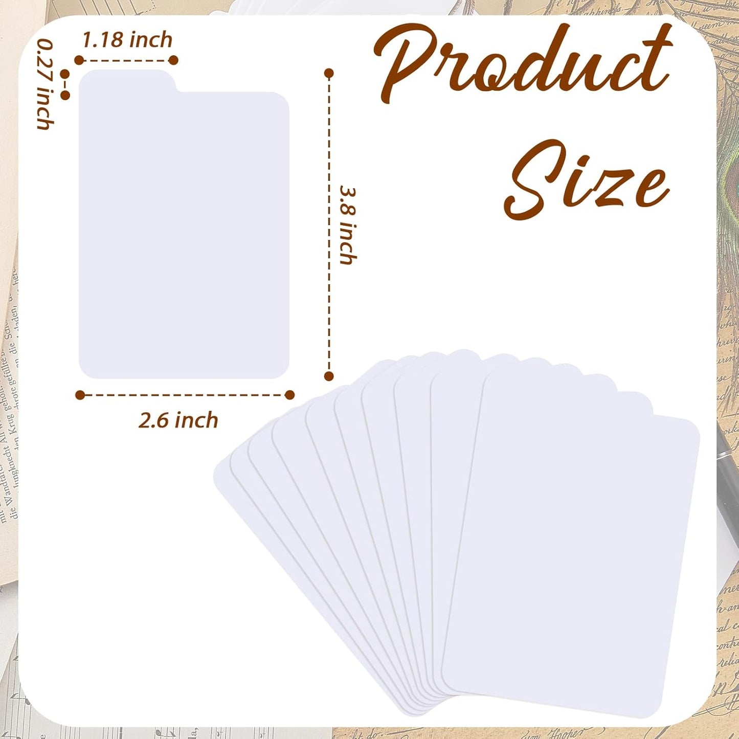 Lewtemi White Trading Card Dividers Plastic Card Separators Organizer for Sport Game Business Storage, 2.6 x 3.8 Inch/ 66 x 97 mm(250 Pieces)