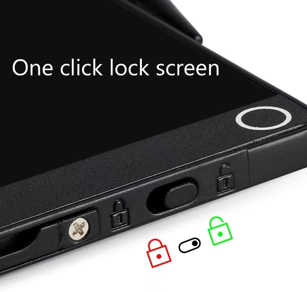 Mini LCD Writing Tablet Updated, 6.5in Erasable Reusable Electronic Drawing Pads, Electronic scratchpad, Hanging pens (Black)