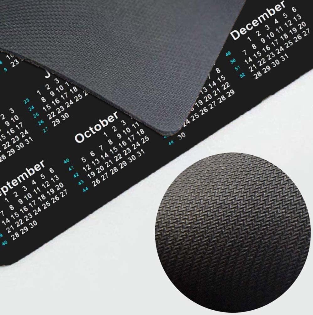 Calendar Mouse pad, 2025 Calendar Horizontal Edition Natural Rubber Quality Creative Gaming Mouse Pad Rectangle Mouse Personalized Desk Mouse Pad 9.5 inch x 7.9 inch
