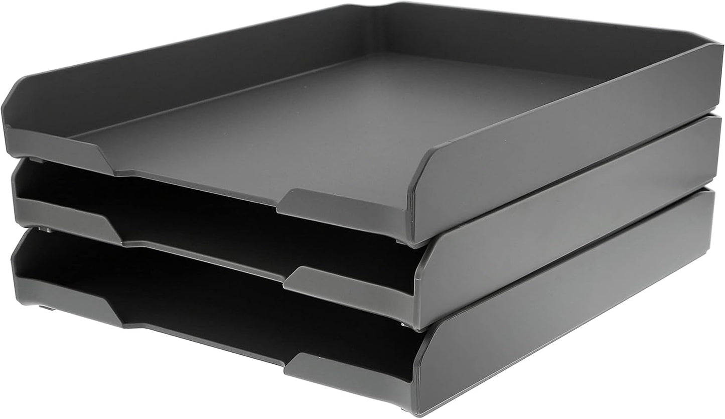 Bostitch Office Konnect™ Letter Tray, Fits 9.75" x 12" Sized Documents, Gray