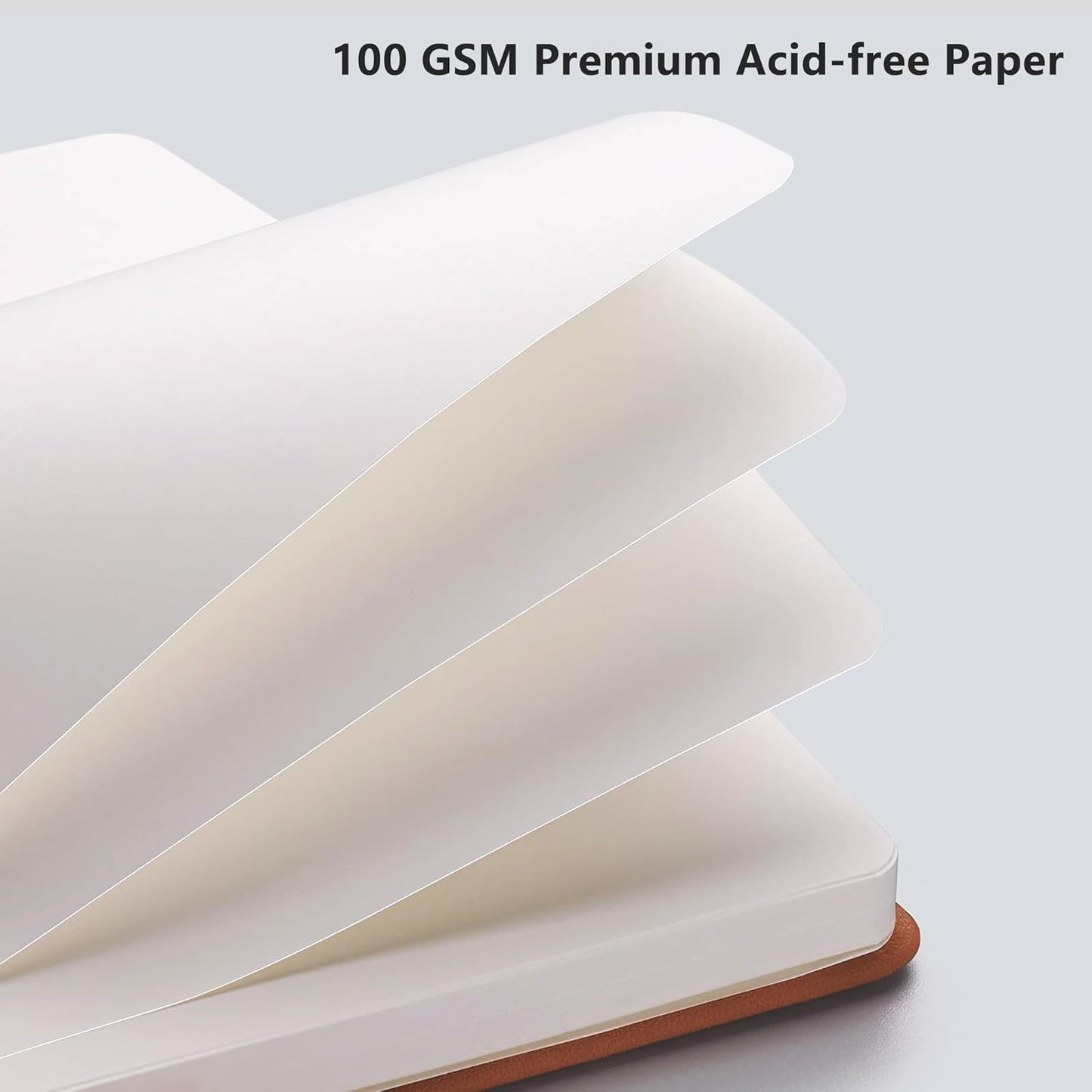 RETTACY Blank Journal Notebook, 192 Pages, A5 Medium Size (5.7'' x 8.3''), Leather Hardcover, 100 GSM Thick Paper, for Sketching, Drawing, Painting (Brown)