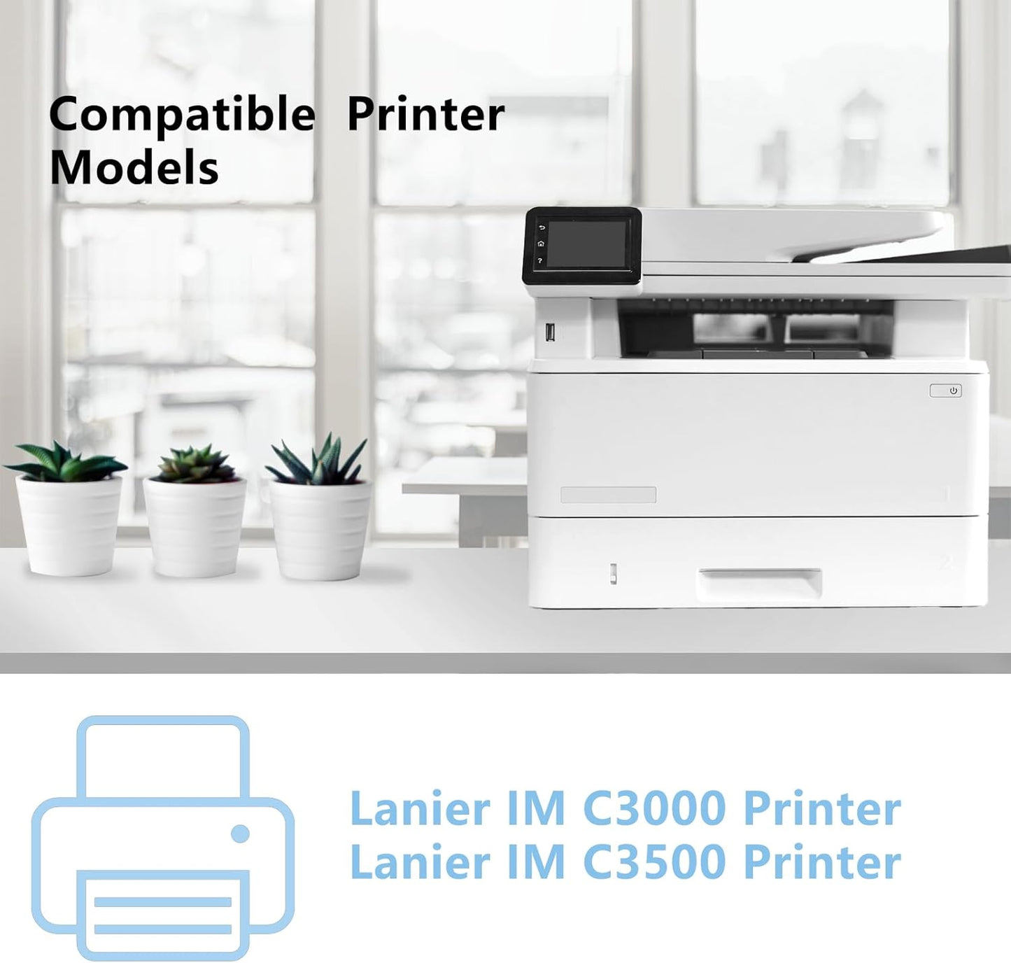 IMC3000 IMC3500 High Yield Toner Cartridge 842251 842252 842253 842254 Replacement for Ricoh IM C3000 IM C3500 Printer(4 Pack Black, Cyan, Yellow, Magenta)