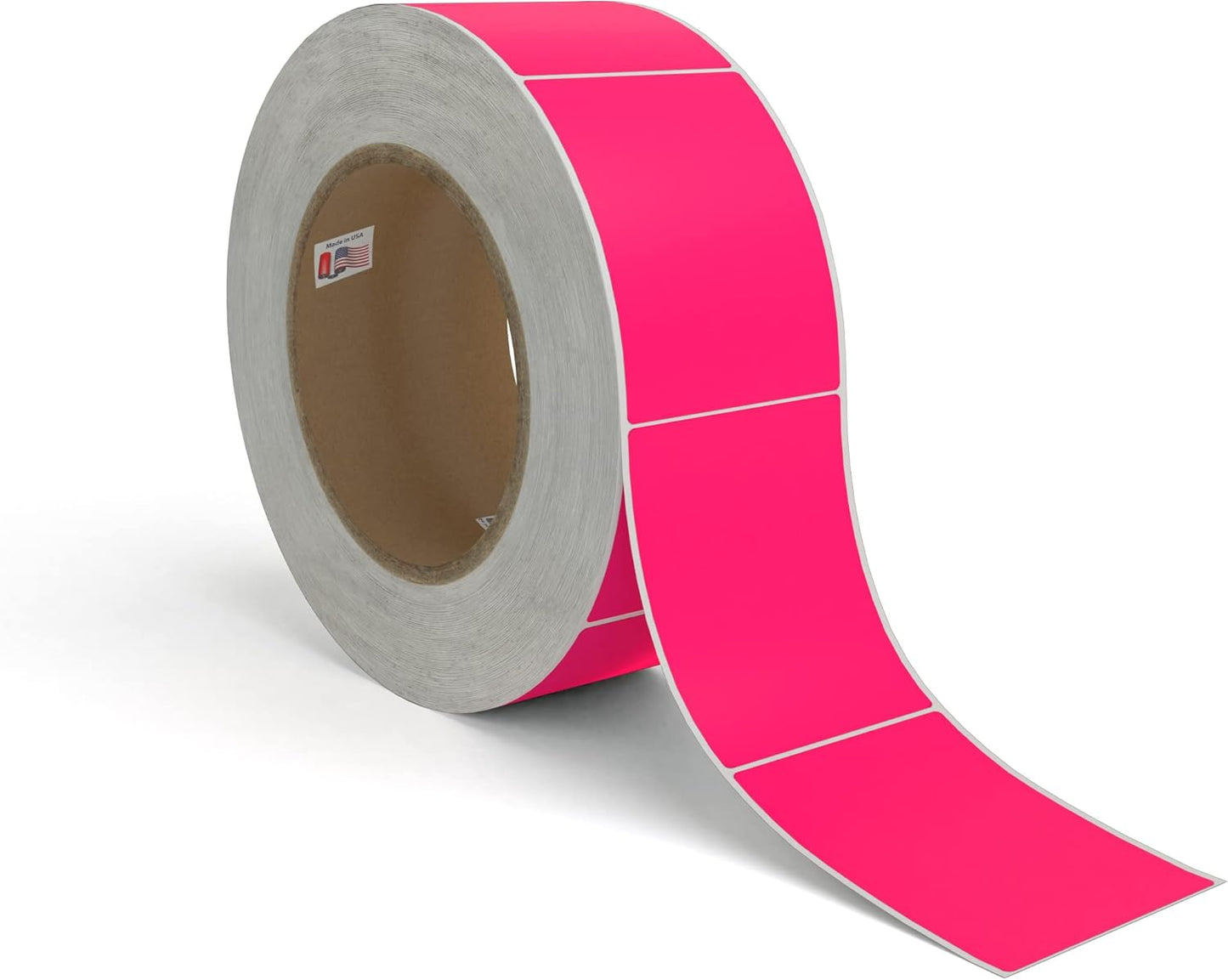 Kenco Color Coding 3 X 5 Rectangle Labels, Inventory Control Stickers 500 Labels Per Roll, Made in The USA (Fluorescent Pink)