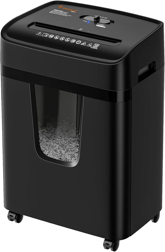 Bonsaii Paper Shredder for Home Office, 12-Sheet Heavy Duty Cross Cut Shredders for Home with 5.5 Gal Pullout Bin, Paper Shredding Machine for Document/CD/Credit Card,P-4 Security(C282-A New Version)