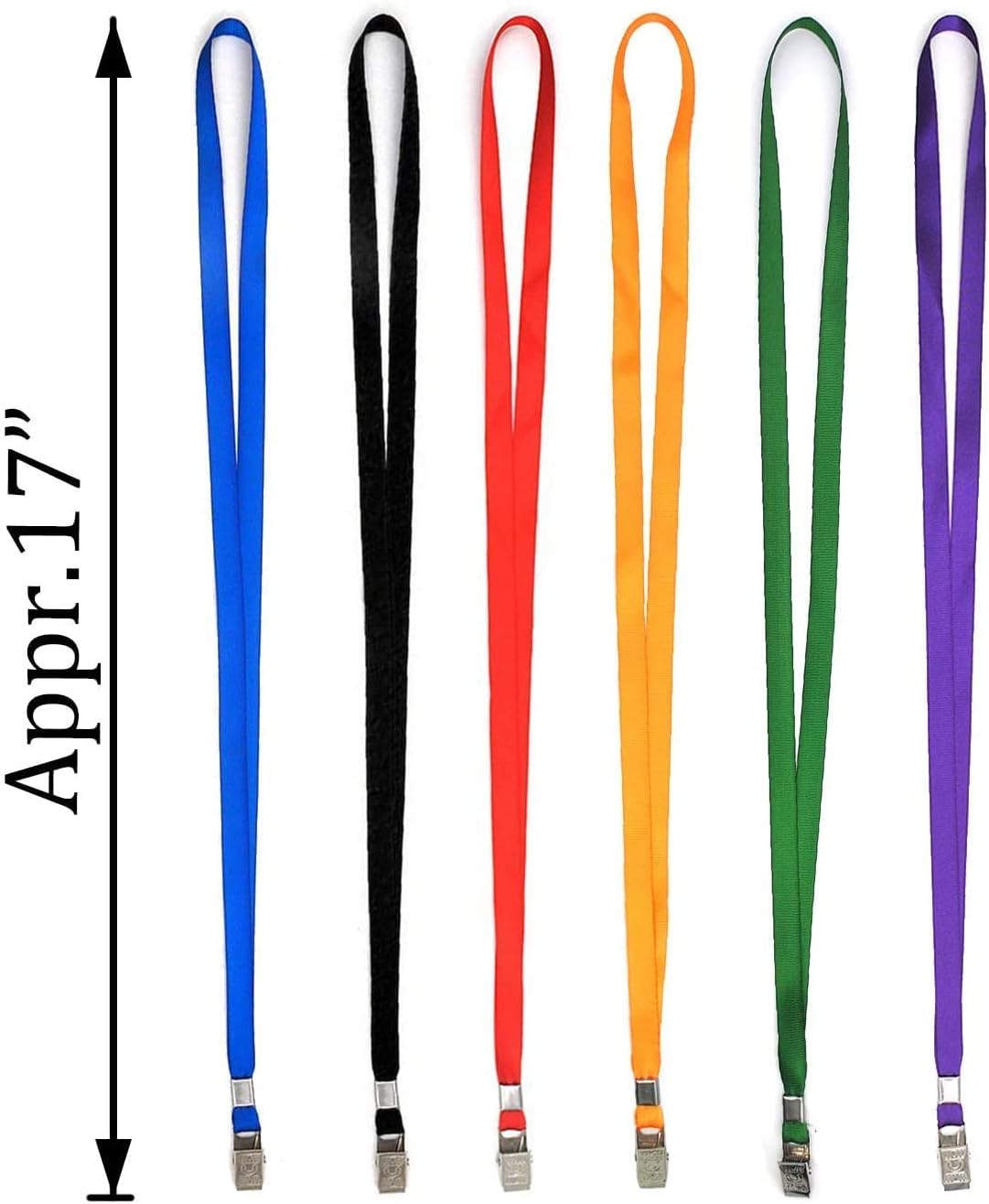 Name Tags,Bird Fiy 50 Pcs Waterproof Type Clear Plastic Horizontal Name Tag Badge Id Card and 50 Pcs Blue Lanyard