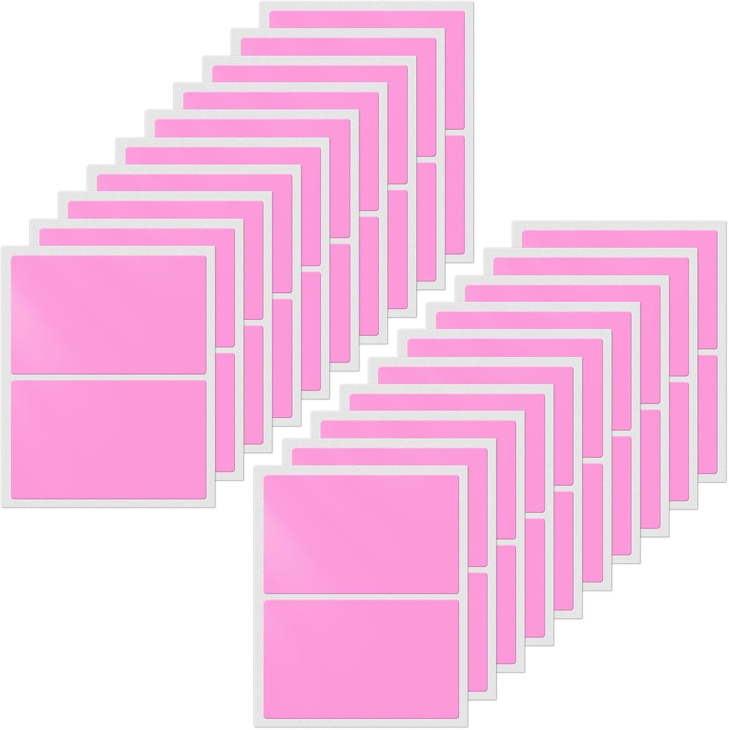 Pink Color Coding Labels 3 × 2 Inches Self-Adhesive Rectangle Stickers Waterproof Name Tags for Office School Home 40 PCS