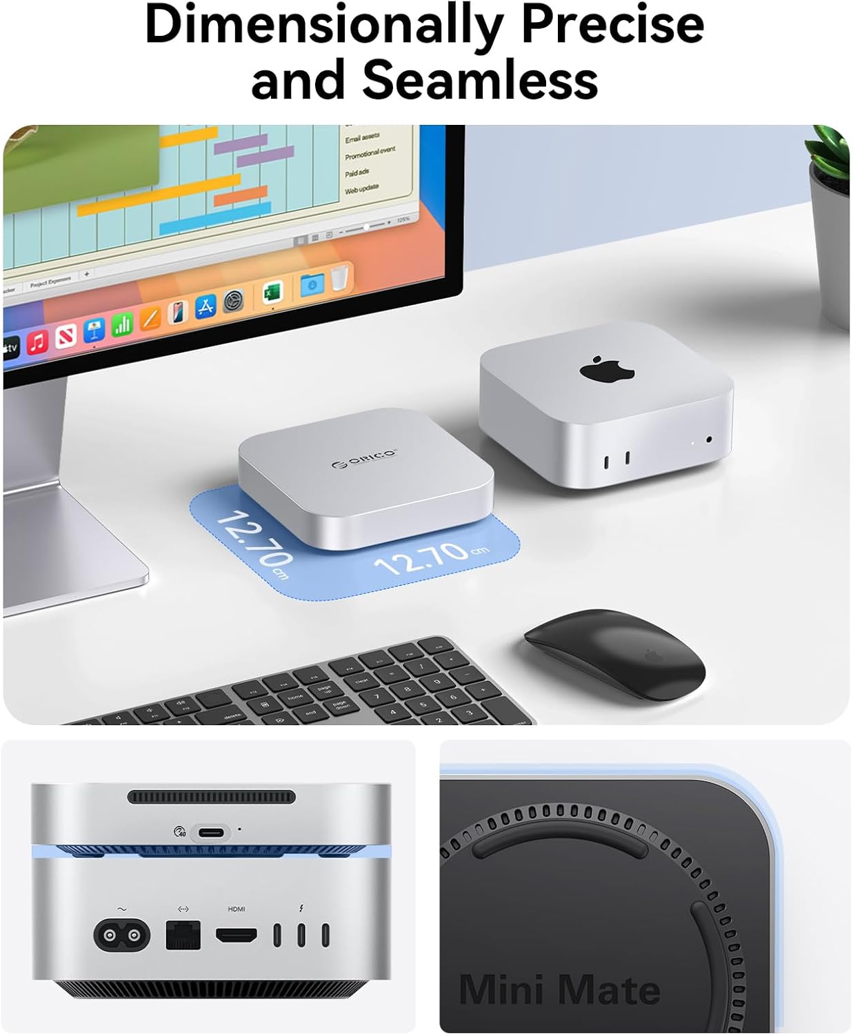 ORICO MiniMate Pro 512GB External SSD Compatibility with Mac mini M4, 40Gbps High Speed Trasmission, Portable Solid State Drive, M4Pro (512GB)