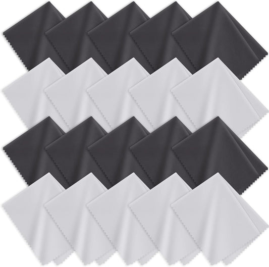 80 Pack Microfiber Cleaning Cloth for Glasses (6"x7"), Lens Cleaner Cloth Microfiber Eye Glasses Clean Cloths for Eyeglasses, Camera Lens, Sunglasses, TV Screens, Cell Phones and Laptops