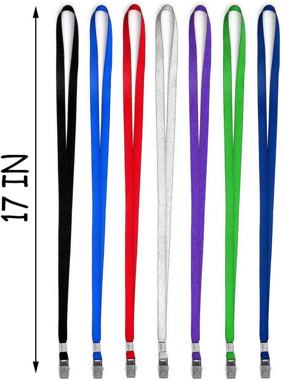 Beebel Gray Lanyards 100 Pack Nylon Flat Badge Lanyard for Id Badge Name Tag (Gray, 100 Pack)