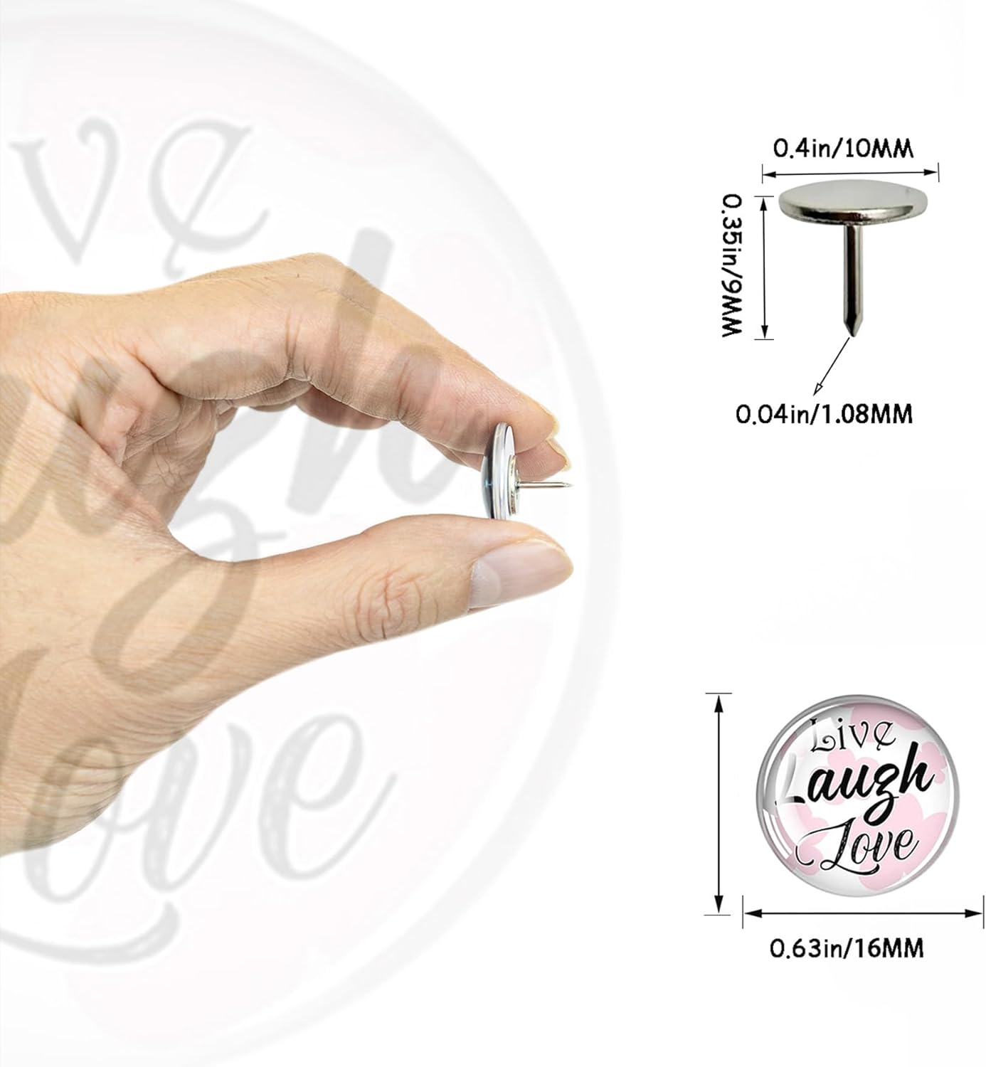 24Pcs Decorative Push Pins,Decorative Thumb Tacks for Bulletin Board, Cork Board Thumbtacks,Photos Wall Maps,Cute Thumbtack for Cubicle Decor,Classroom,Home and Office Decor(Motivational-Yes)